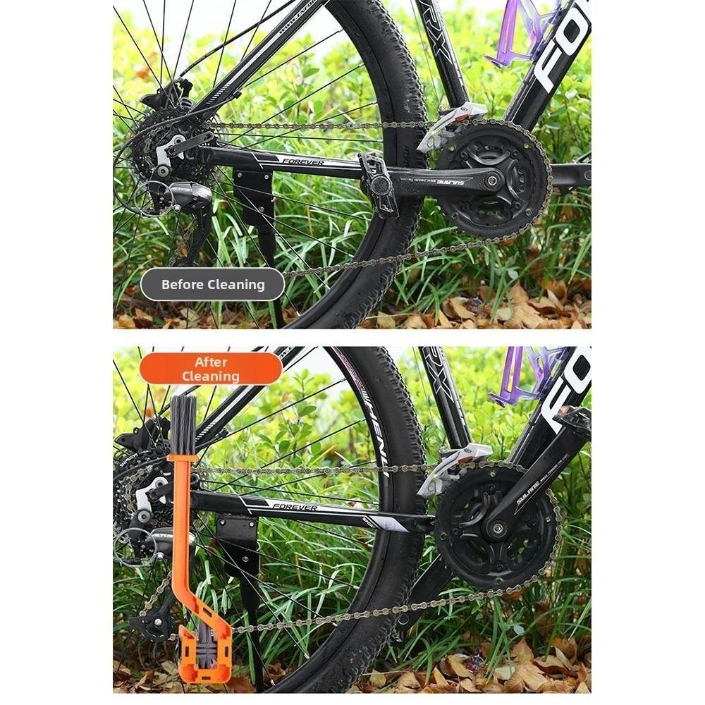 Multifunction Bicycle Chain Clean Brush Double Head Gear Cleaning Tool Bicycle Maintenance