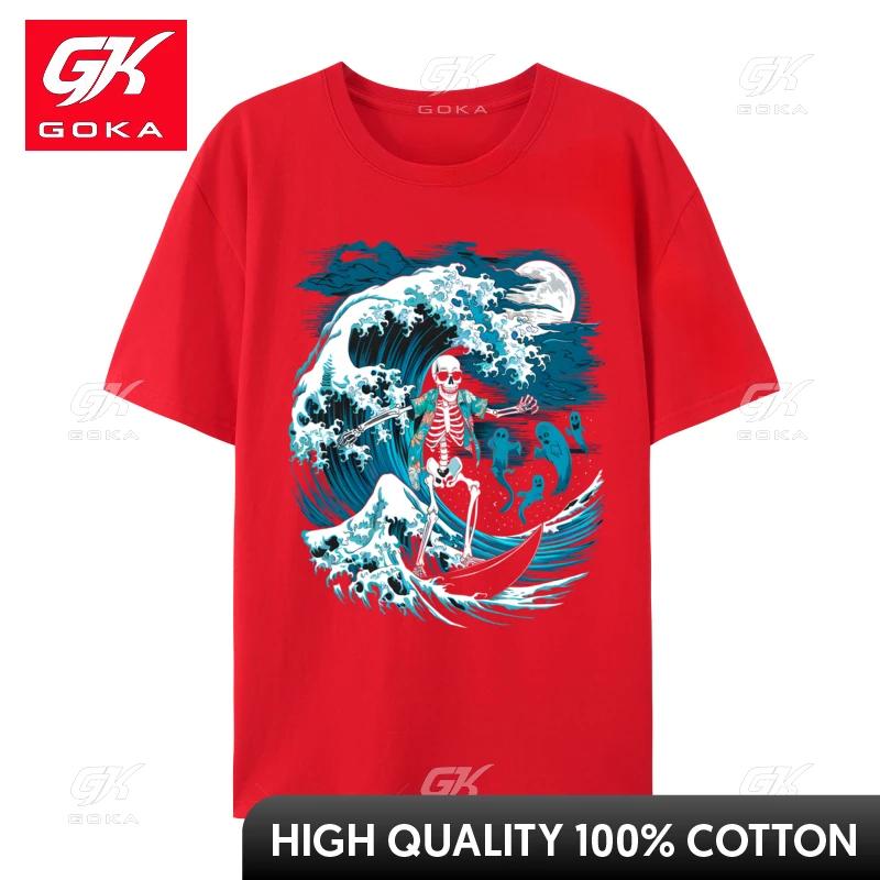 Skeleton Surfboard Halloween Synthesizer Controllers Modular Analog Synth High Quality Printing TShirt Combed Cotton S