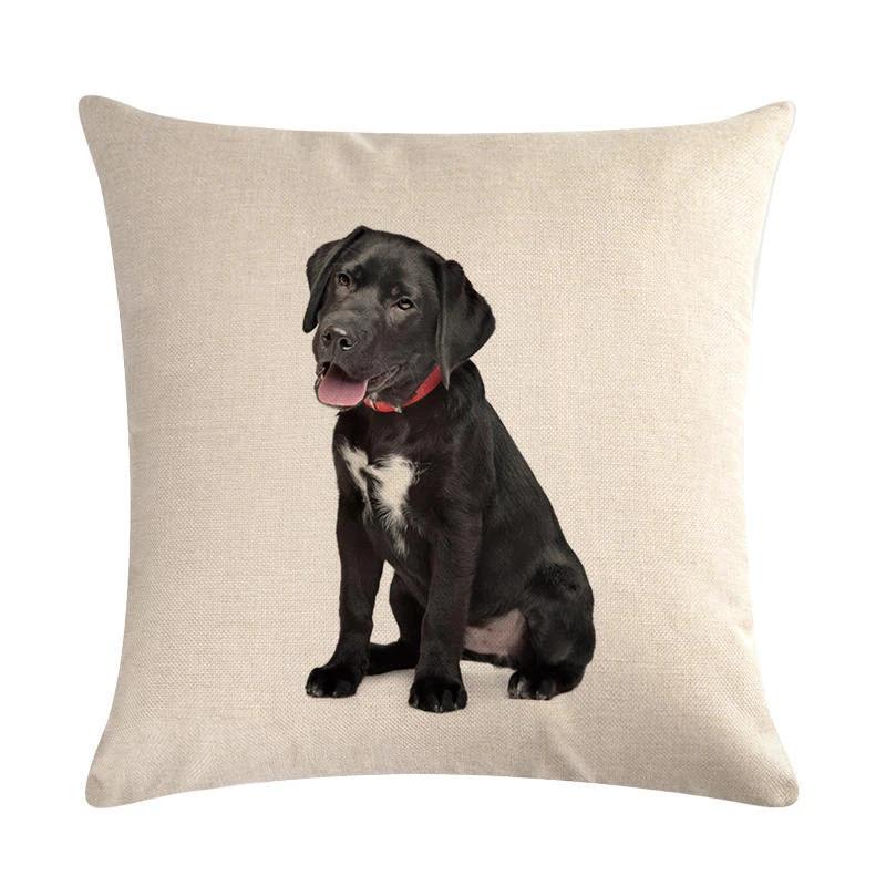 Mops Haustier Hund Muster Baumwolle Leinen Überwurf Kissen Kissenbezug Auto Haus Sofa Bett Dekorative Kissenhülle Funda Cojin