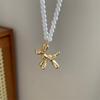 Balloon Dog Necklace Cute Animal Light Luxury Niche Exquisite High-end Temperament Simple Design Clavicle Chain Women's Model
