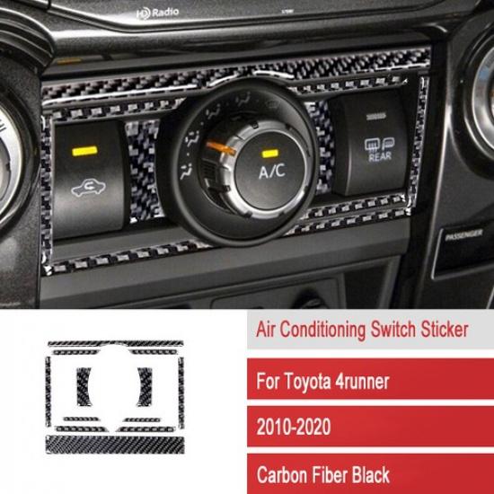 For Toyota 4Runner 2010- Air Conditioner Switch Panel Cover Carbon Fiber