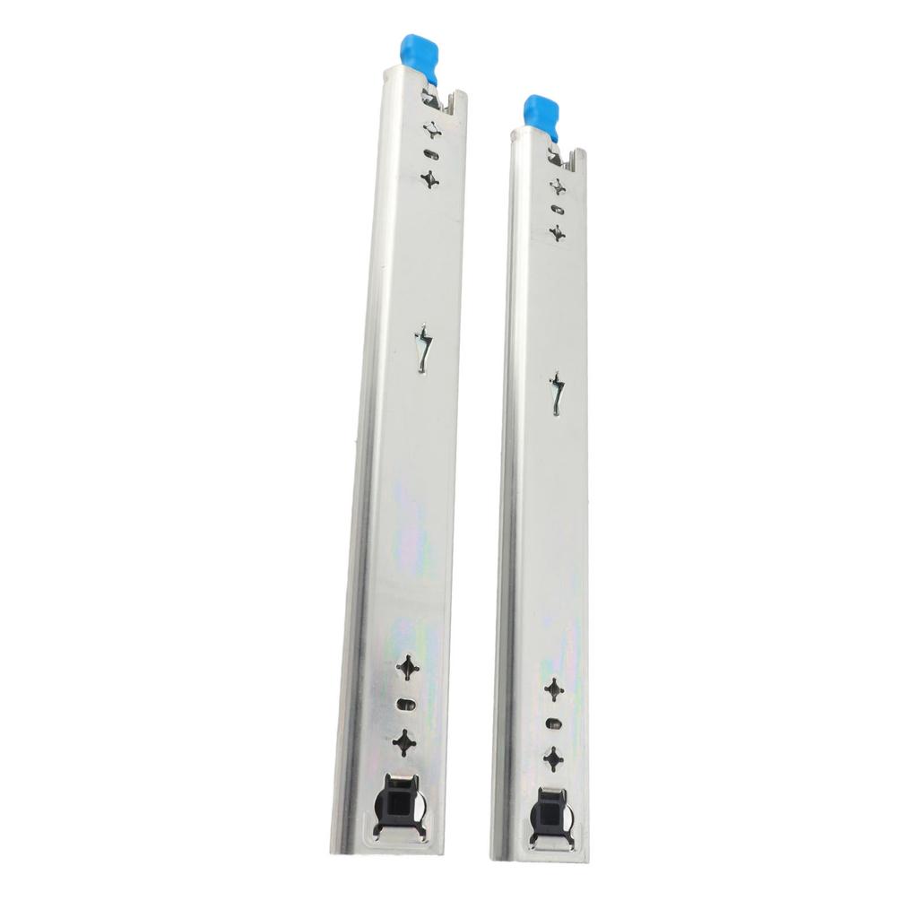 2 STÜCK Hochbelastbare Verriegelbare Schubladenschiene Kaltgewalzter Stahl 3 Abschnitte Verdicktes Lager Schrankverriegelung