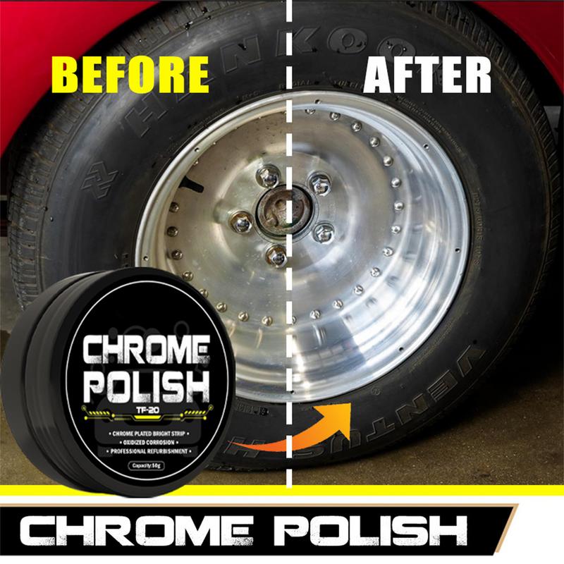 Chrome Cleaner Car Emblem Metal Cleaner Polishing Compound Car Chrome Plate Retreading Agent Metal Polish Restorer Car Rust