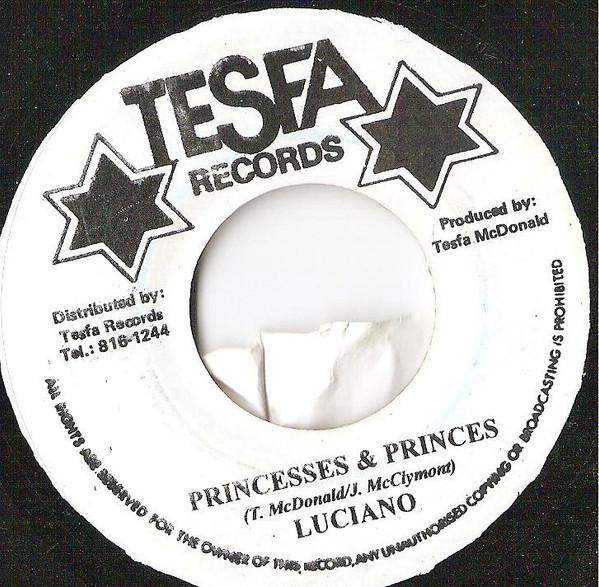 

7-дюймовая пластинка LUCIANO Принцессы Принцы НЕТ Tesfa Records Ямайка Регги Ска Даб Б/у