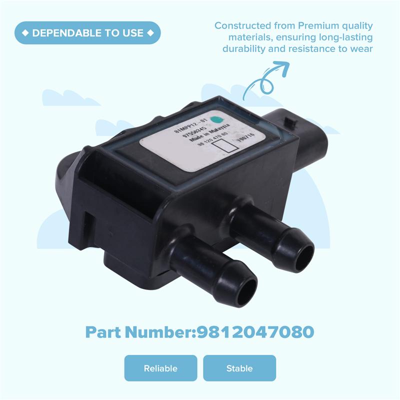 For 308 2008 Citroen C3 C4 Picasso Berlingo DS Exhaust Pressure Sensor- 9812047080 81MPP12-01 For 13-19