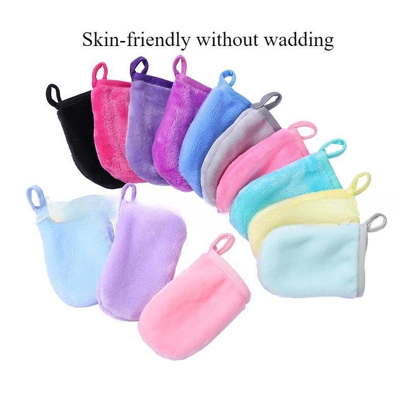 Facial Deep Cleansing Reusable Makeup Remover Gloves Soft Microfiber Cleansing Makeup Remover Gloves Cleansing Towel for Face