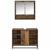 Bathroom Furniture Set with Shelf 2 Pcs Reclaimed Wood Effect Particleboard
