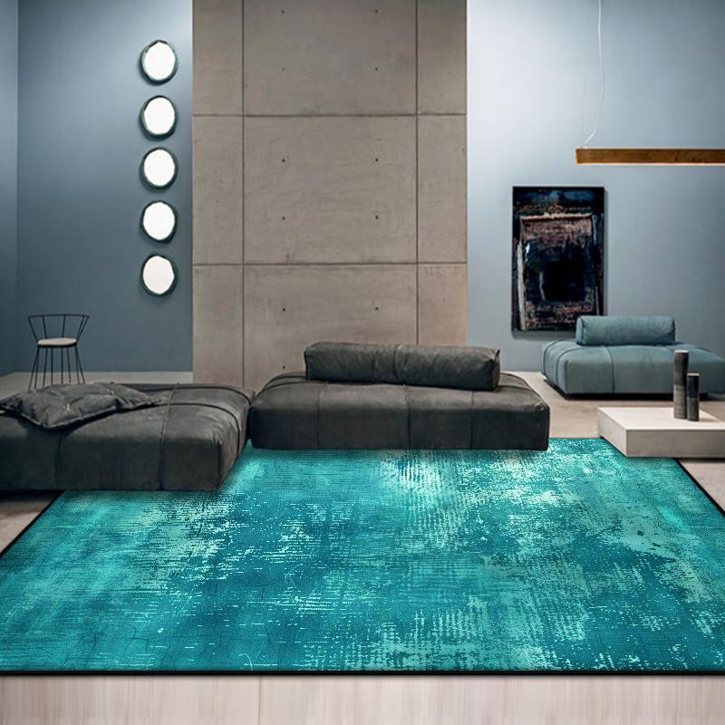 Tmavě modrý abstraktní koberec obývací pokoj snadno čistitelný dekorace pod pohovku stolní koberečky velká plocha ložnice šatna podložka na podlahu protiskluzová