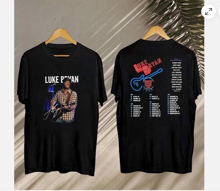 

Luke Bryan Graphic Shirt, 2025 Luke Bryan Country Song Came On Tour T-Shirt L
