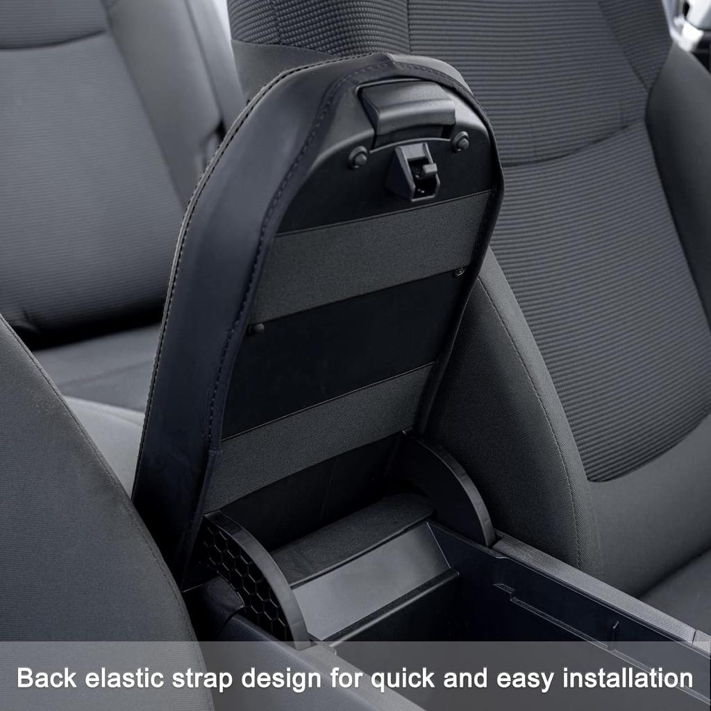 JDMCAR Center Console Armrest Cover For 2025 Toyota RAV4 Accessories 2024      Leather Middle Console Lid Cover Pad Protector Elbow Arm Rest Covering