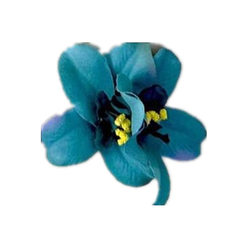 Double Flower Orchid Hair Clip Big Chiffon Artificial Flower Hair Clip Beach Wedding Party Flower Hair Accessories for Women