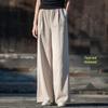 Damen Weite Baumwoll-Leinenhose Herbst 2025: Künstlerisch, Lässig, Vielseitig