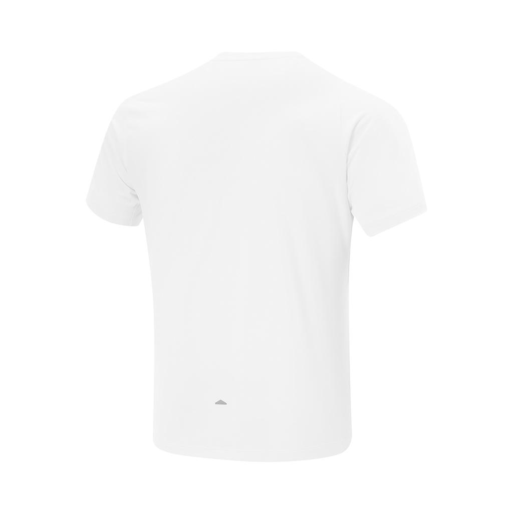 Li Ning Running Series Solid Color Round Neck Comfortable Breathable Versatile Ventilation T-Shirt Men Tops White ATSV083-2