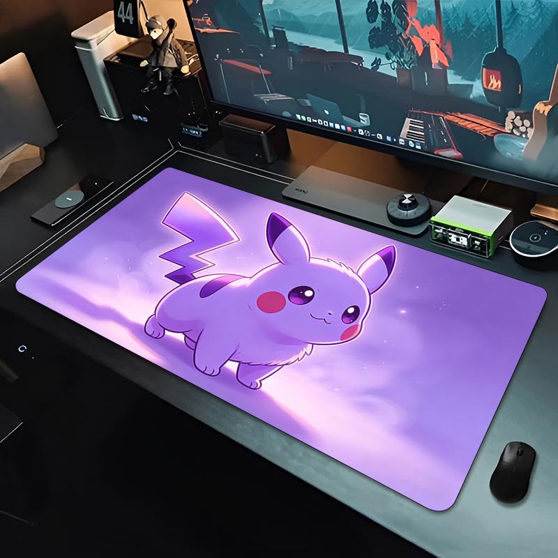 kawaii Mouse Pad  Pikachu Large Extended Gaming Desk Mat Non Slip Stitched Edge Rubber Base PC Computer Gamer Mouse Pad 600x300x2mm