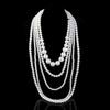 Luxury Multi Layer Necklaces Charms Exaggerated Necklaces Pearl Beaded Necklaces  Dress Decoration