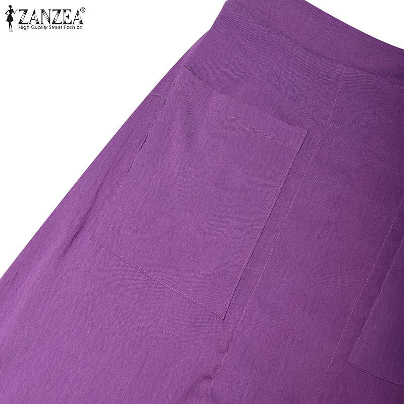 ZANZEA Женская блузка с рукавом 3/4 и юбки Летние костюмы-двойки