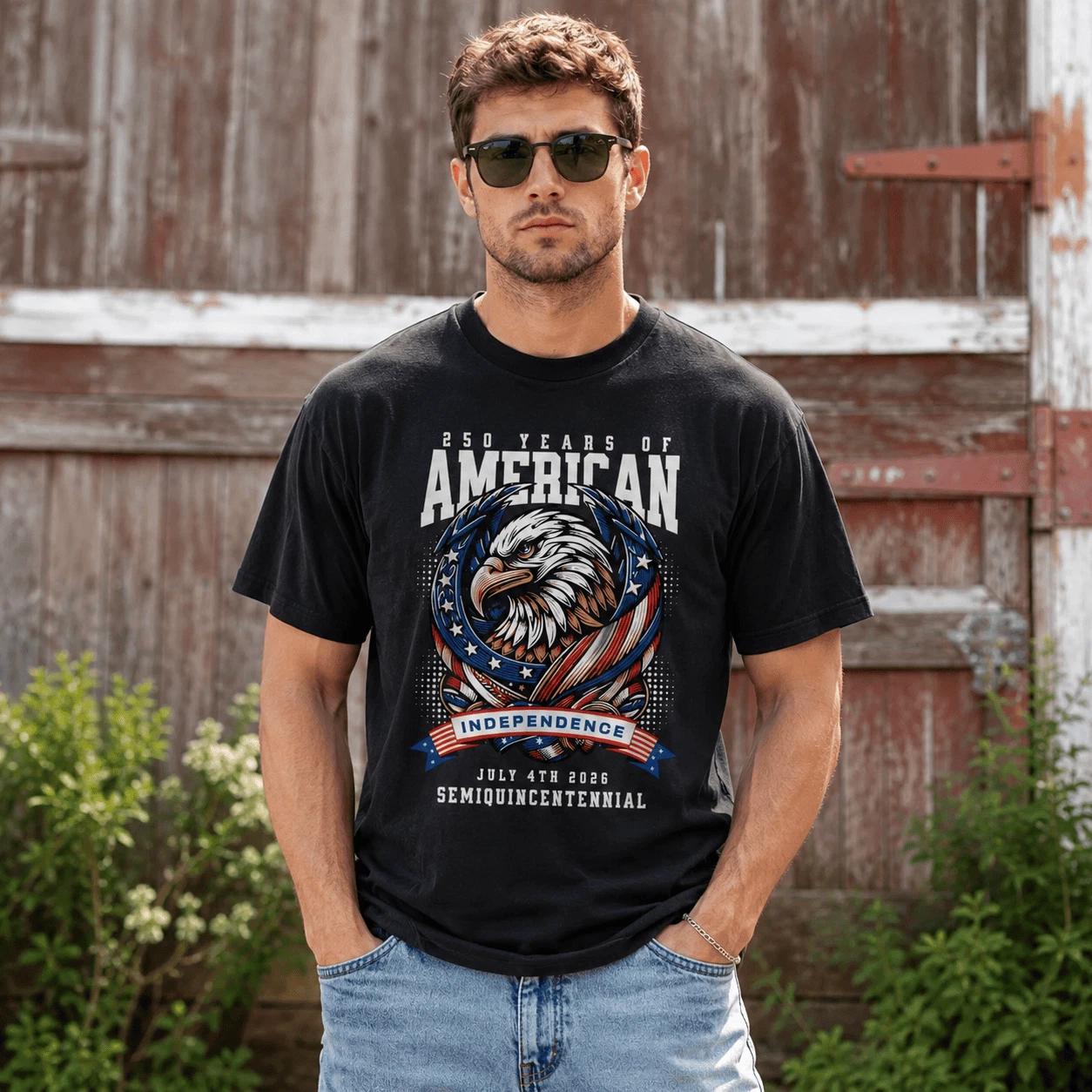 America 250th Anniversary Celebration 250 Years Patriotic USA T-Shirt XXXL