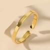 Gold Open-ended Ring With 4mm Plain Band Finger Ring, Elegant Ring