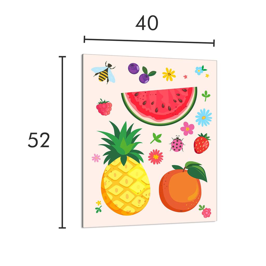 SZKLANA DESKA DO KROJENIA 40x52 Owoce
