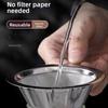 Paper Free Stainless Steel Coffee Dripper Hand Dripping Coffee Maker  Specialty Coffee