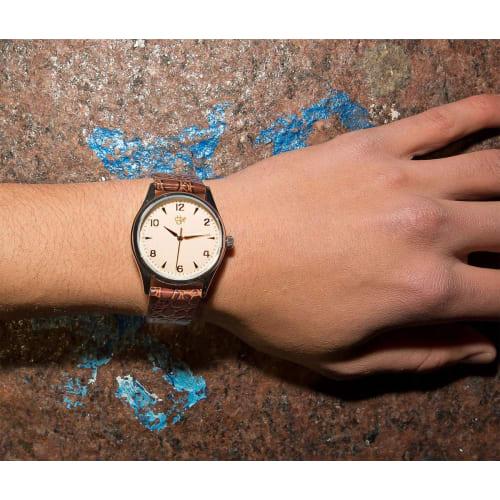 CHEAPO Roger Silver Watch (Silver/Brown) [Officially Imported]