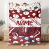 Custom Name Baseball Theme Printed Blanket - Perfect for Couch, Bed, Travel & Outdoor Use | Machine Washable, Cozy & Durable.
