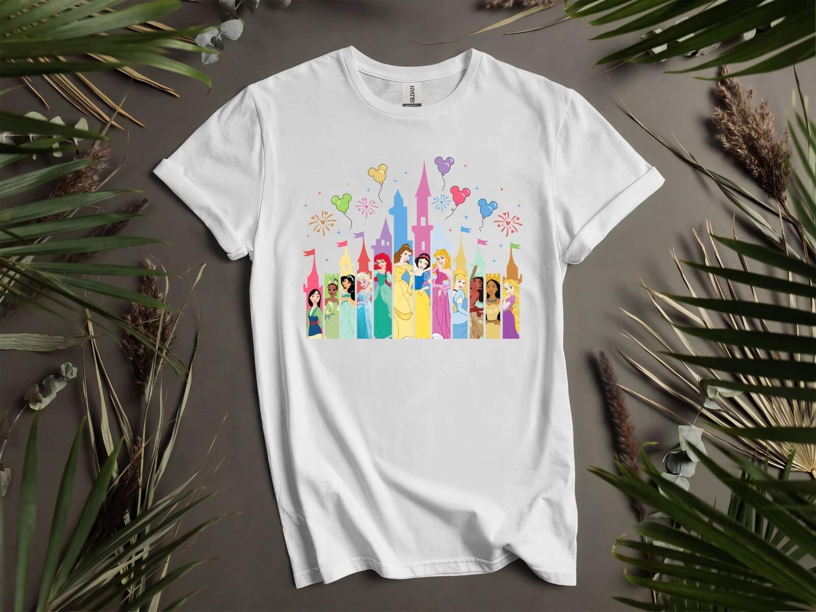 Disney Princesses Disneyland T-shirt T shirt Men Women Unisex Tshirt K954 L