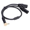 1/8 Stereo 3.5mm to Dual XLR Male Male Connector Y Splitter Cable Audio Cable  Speakers Connection