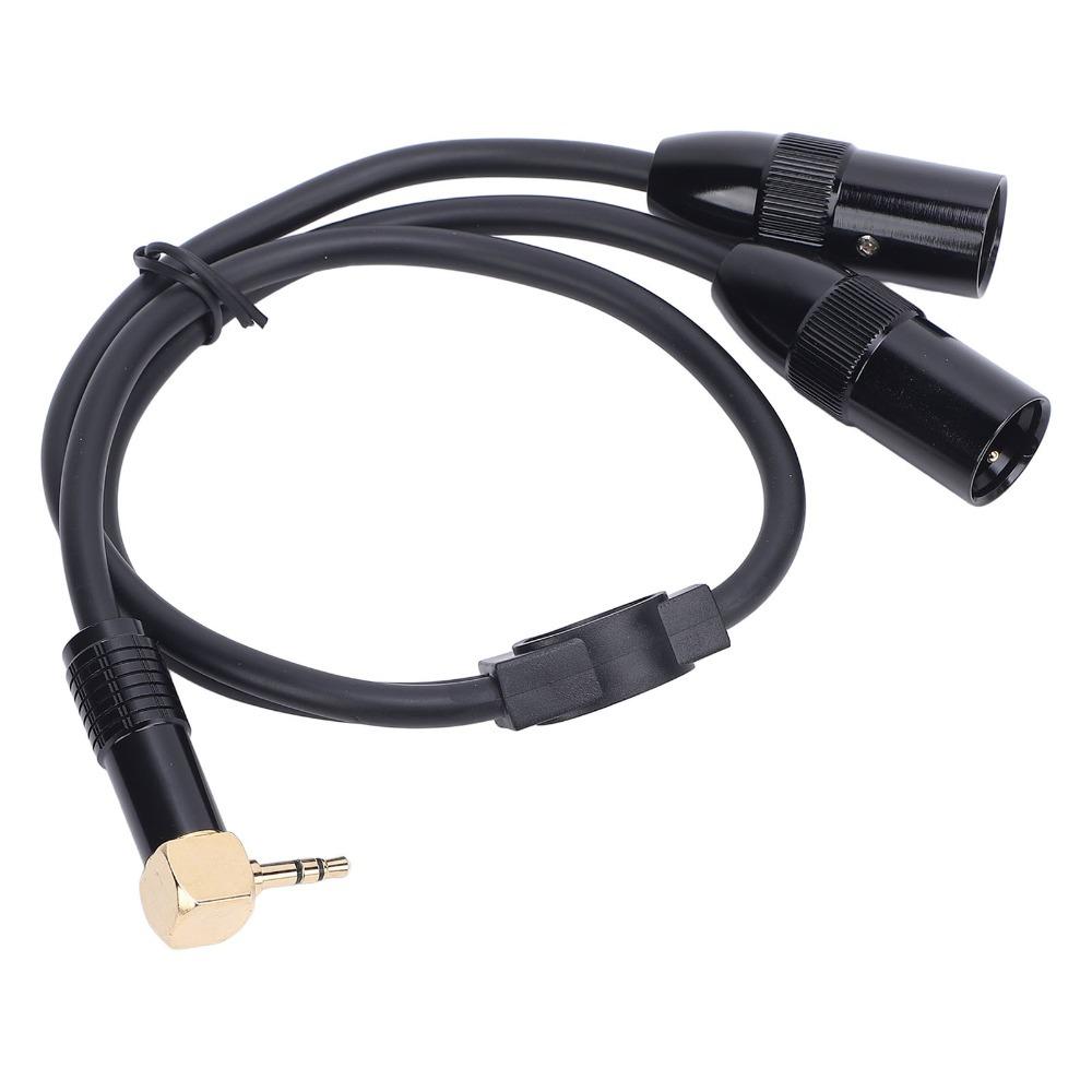 1/8 Stereo 3.5mm to Dual XLR Male Male Connector Y Splitter Cable Audio Cable Speakers Connection