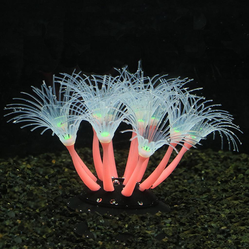 Silicone Glowing Coral Ornament Fish Tank Aquarium Artificial Plants Underwater Pets Supplies Aquatic Landscape Decorations