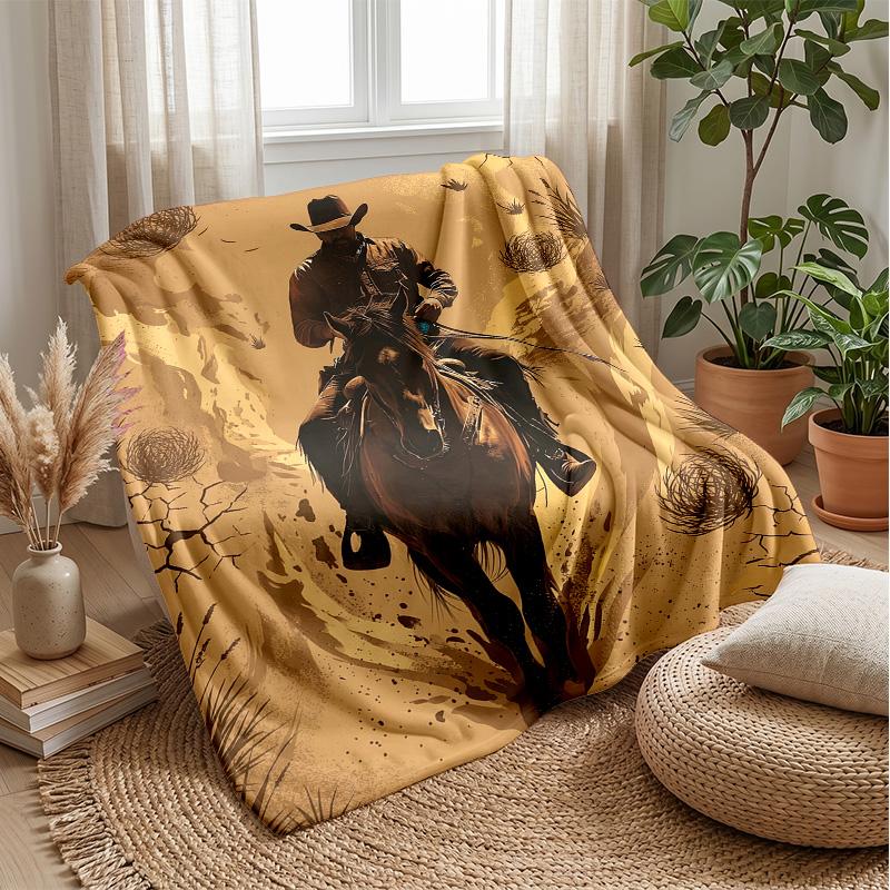 Cosmic Horse Dreamscape blanket Personalized Name Flannel Blanket Soft Cozy Plush Throw for Sofa Bed Lightweight Home Decor