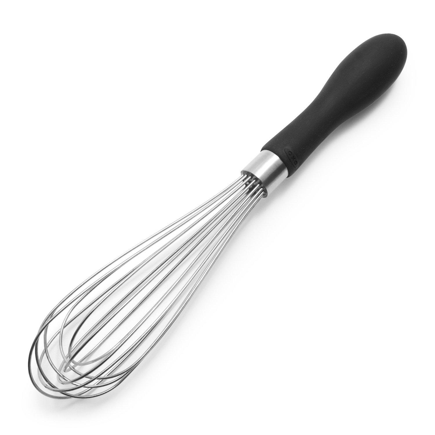 OXO Stainless Steel Whisk ideal for baking and dishwasher (Small) - Easy-to-use grip, dressing, safe.