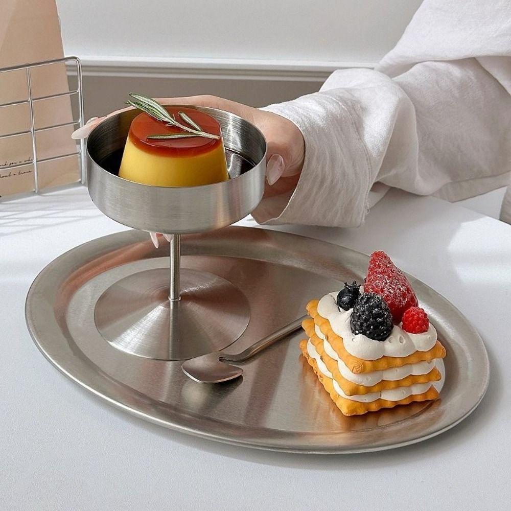 304 Stainless Steel Dessert Serving Cup Reusable Pudding Cup  Bars Parties