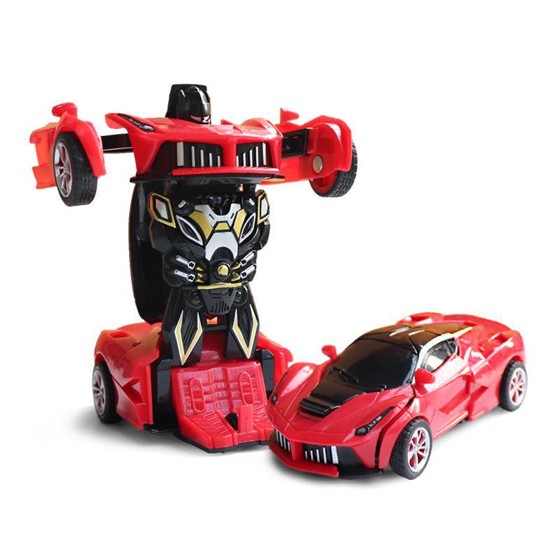 Popular Children's Deformed Toy Robot and Car Set for Educational Play At Street Markets and Night Stalls.