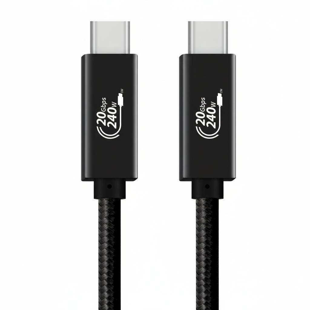 PD240W USB C to USB C 20Gbpas USB3.2 Gen 2 Type C Fast Charge Data Cable 0.5 m