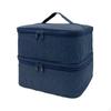 Nail Polish Organizer with Manicure Tools Sections DoubleLayer Padded