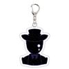 Acrylic Keychain with Character Silhouette Design Durable Material Metal Clasp Suitable for Bag Decoration and Key Holder Accessories