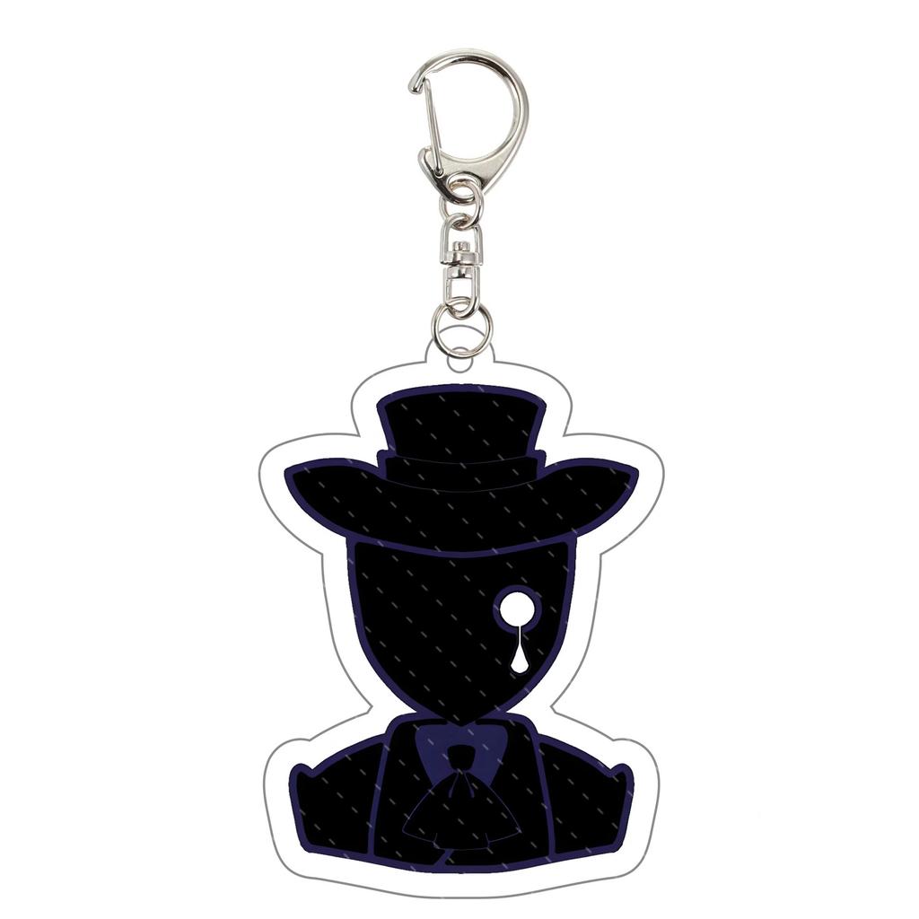 Acrylic Keychain with Character Silhouette Design Durable Material Metal Clasp Suitable for Bag Decoration and Key Holder Accessories