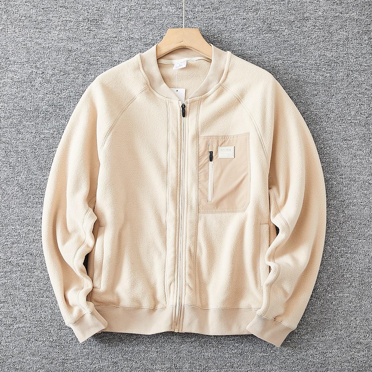 

Island Style Men s Mountain-Style Baseball Collar Fleece Jacket - Autumn/Winter Collection 2XL хакі