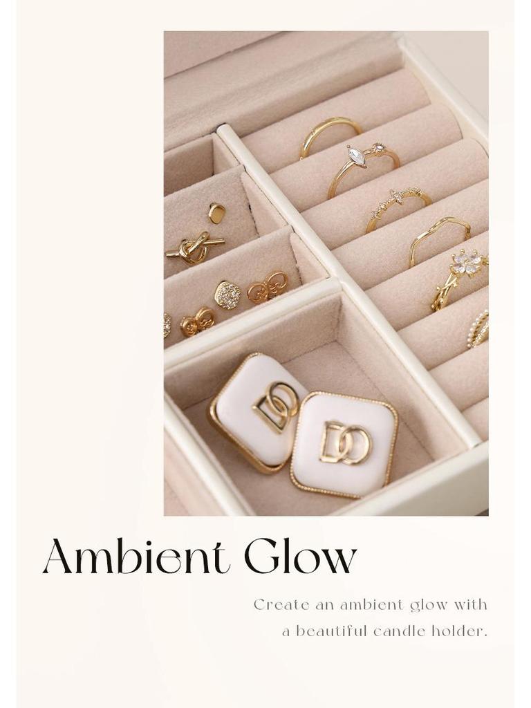 Large Capacity PU Leather Jewelry Box with Drawers for Rings and Earrings