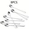 Stainless Steel 1010 Ice Scoop & Long Handle Spoon for Coffee, Dessert & Ice Cream
