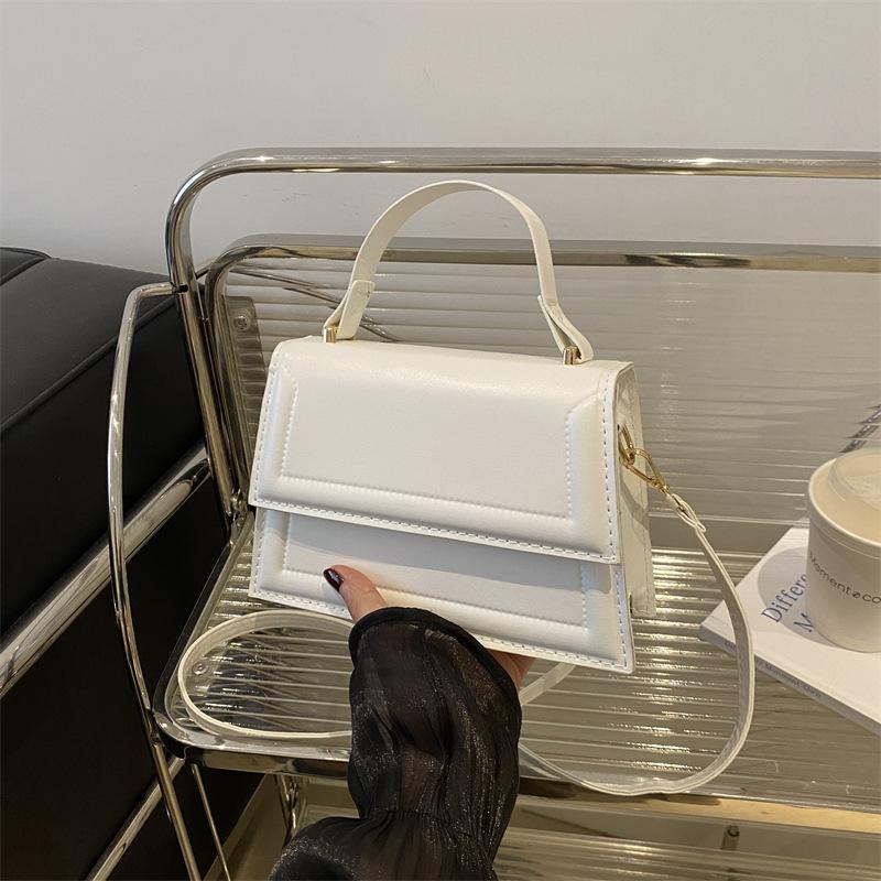 Street Casual Einfarbig Umhängetasche 2025 Neue Lässige Handtasche auf der Neuen Mode Einfache Messenger Kleine Quadratische Tasche
