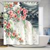 Elegant Floral Shower Curtain For Bathroom - Watercolor Cherry Blossom Design Durable And Waterproof Ideal For Home Decor