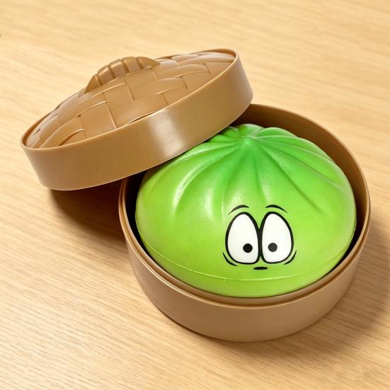 Steamed Bun Squeeze Toy Soft TPR Fidget Toy Portable Fun Vent Toy for Kids And Adults Office Desk Stress Reliever