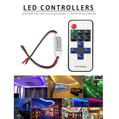 12V RF Wireless Remote For Mini LED Strip Light Switch Dimmer Controller