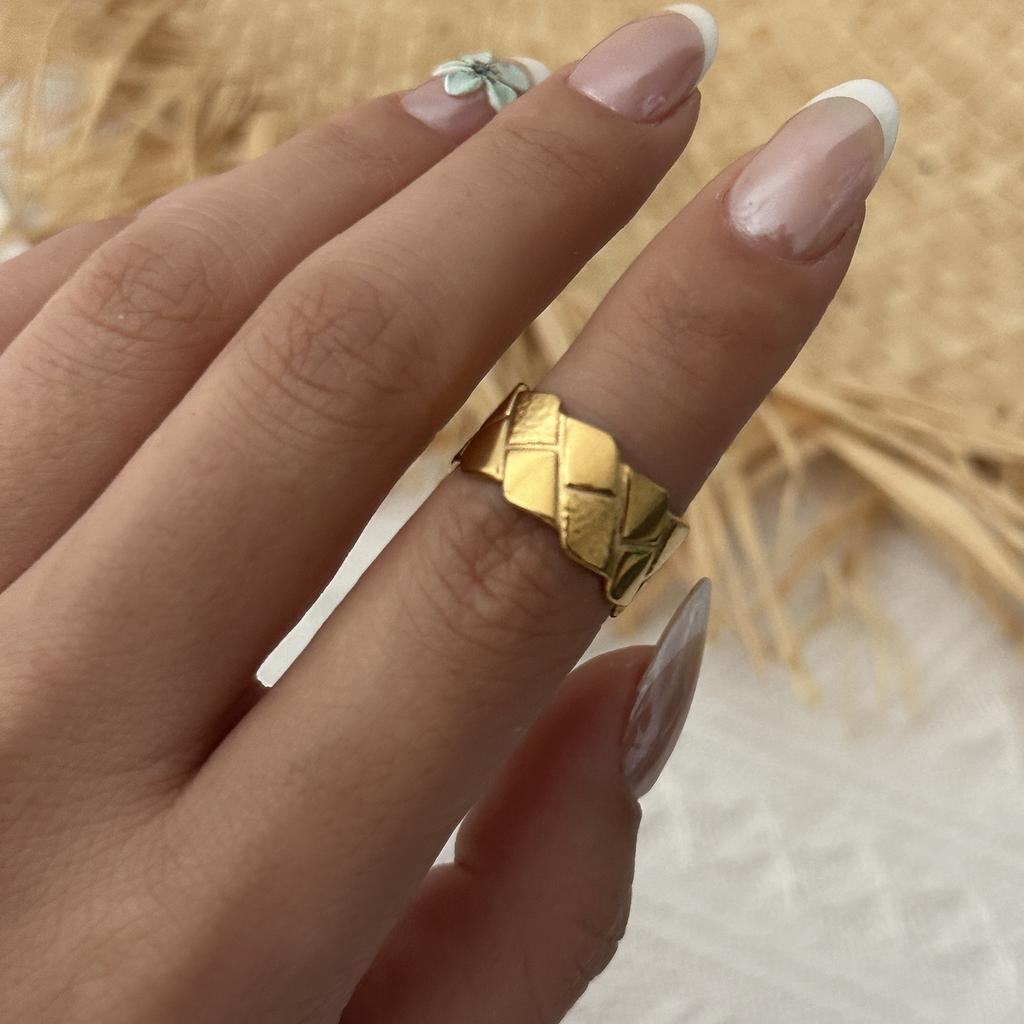 Stainless Steel Vintage Punk Finger Rings Set For Women Men Gold Plated Flower Leaves Texture Open Ring Party Statement Jewelry