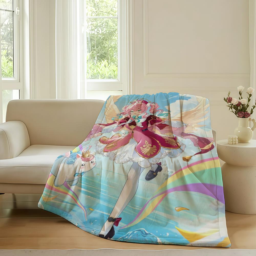 

Hyacine Honkai Star Rail Blanket Warm Soft Suitable For Bedroom Sofa Bed Living Room Office Travel Camping Gifts 130x150cm