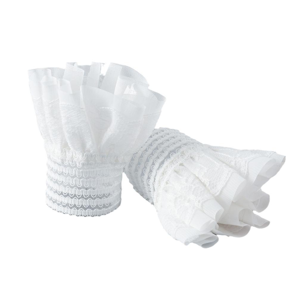 Elegant Floral Lace Fake Sleeved Cuffs for Womens Sweater Blouse Wrist Warmers Horn Cuff False Cuffs Clothing Accessories