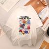 Korean Fashion Tees Summer Kawaii T-shirt Japanese Cartoon Cute Cat Short Sleeved Tshirt Pet Graphic Blouse Streetwear Clothes