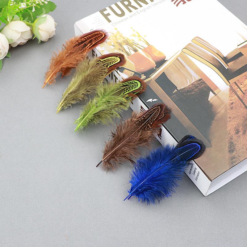 Natural Feather Diy Feather Dachang Feather Pheasant Hair Headdress Accessories Clothing Accessories 5-8Cm Colored Feather